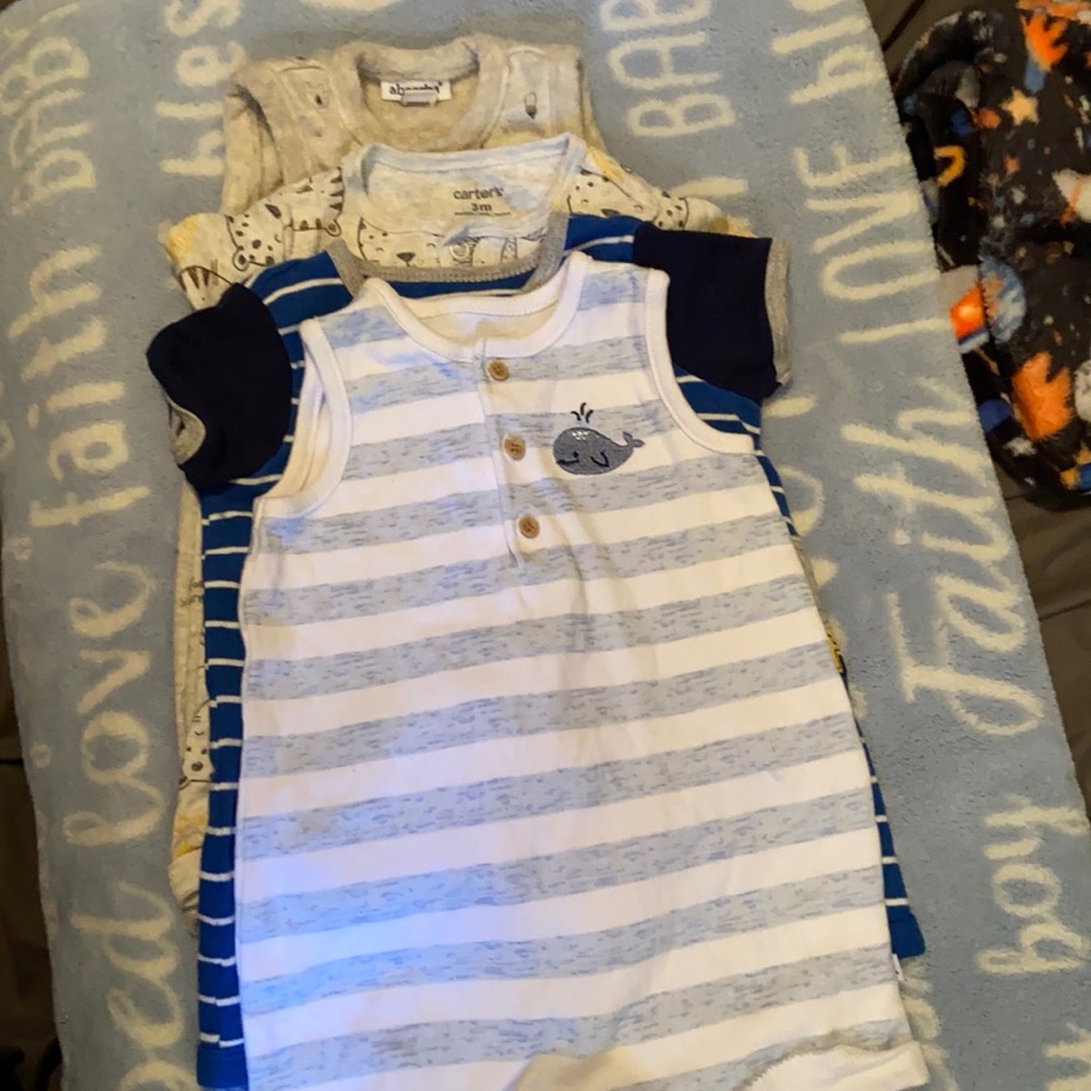 Carter’s & absorba one piece outfits.